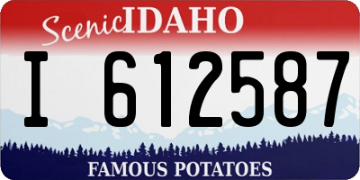 ID license plate I612587