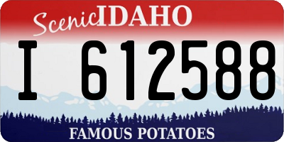 ID license plate I612588