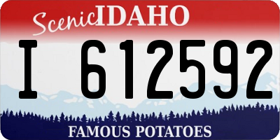 ID license plate I612592