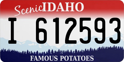 ID license plate I612593