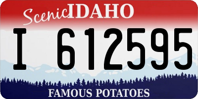 ID license plate I612595