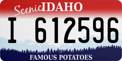 ID license plate I612596
