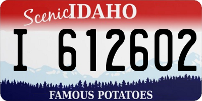 ID license plate I612602
