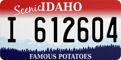 ID license plate I612604
