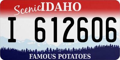 ID license plate I612606