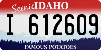 ID license plate I612609