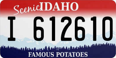 ID license plate I612610