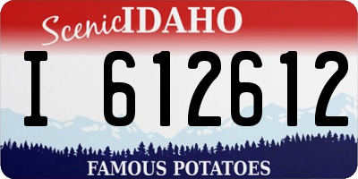 ID license plate I612612
