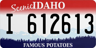 ID license plate I612613