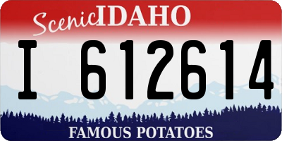 ID license plate I612614