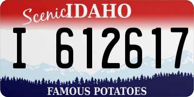 ID license plate I612617