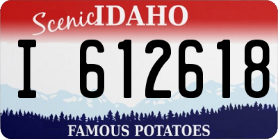 ID license plate I612618