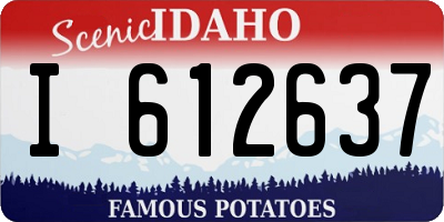 ID license plate I612637