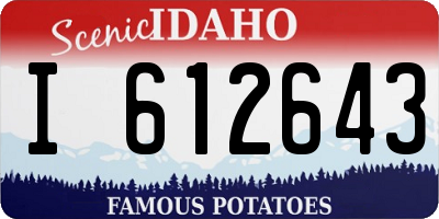 ID license plate I612643