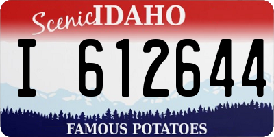 ID license plate I612644