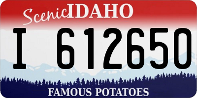ID license plate I612650
