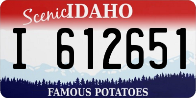 ID license plate I612651