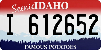 ID license plate I612652