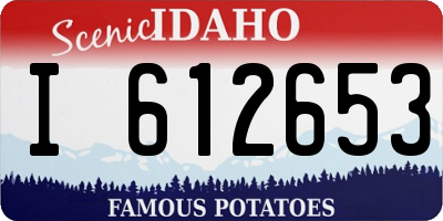 ID license plate I612653