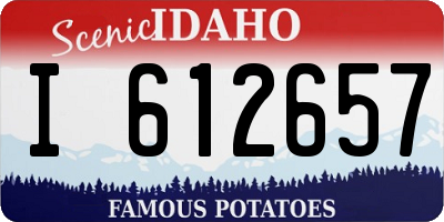 ID license plate I612657