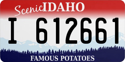 ID license plate I612661
