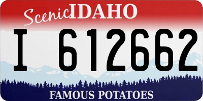 ID license plate I612662