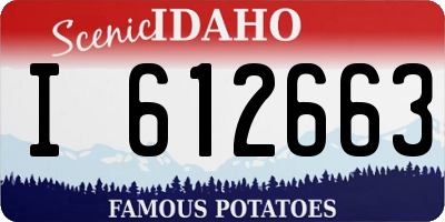 ID license plate I612663