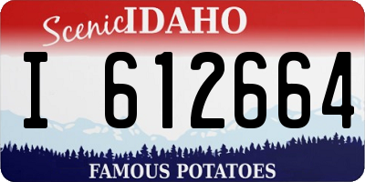 ID license plate I612664