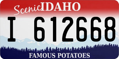 ID license plate I612668