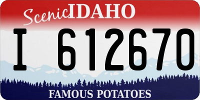 ID license plate I612670