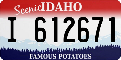 ID license plate I612671