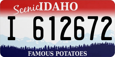 ID license plate I612672