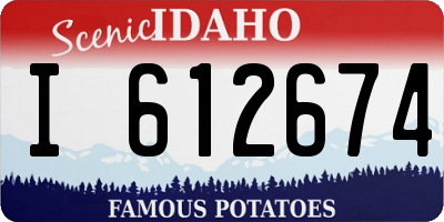 ID license plate I612674