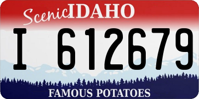 ID license plate I612679
