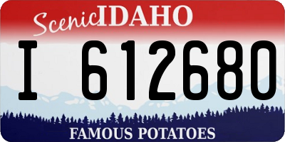 ID license plate I612680