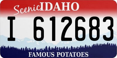 ID license plate I612683
