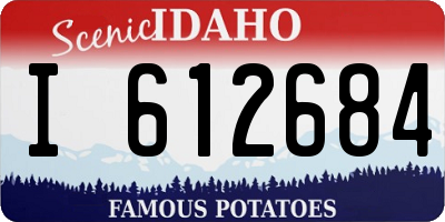 ID license plate I612684