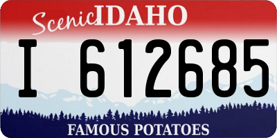 ID license plate I612685