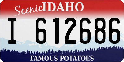ID license plate I612686