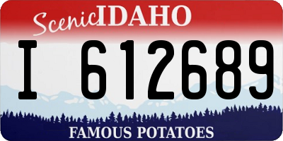 ID license plate I612689