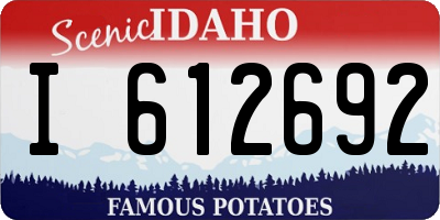 ID license plate I612692