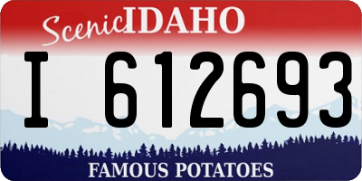 ID license plate I612693