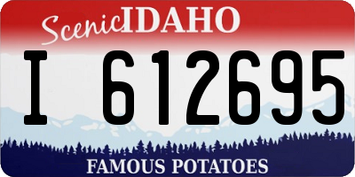 ID license plate I612695