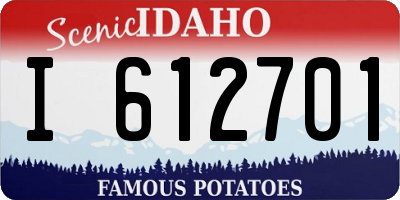 ID license plate I612701