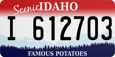 ID license plate I612703