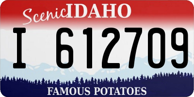 ID license plate I612709
