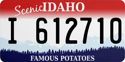 ID license plate I612710