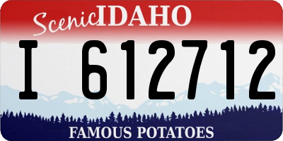 ID license plate I612712