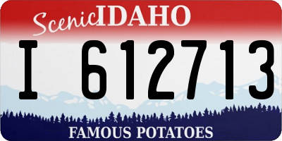 ID license plate I612713