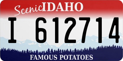 ID license plate I612714